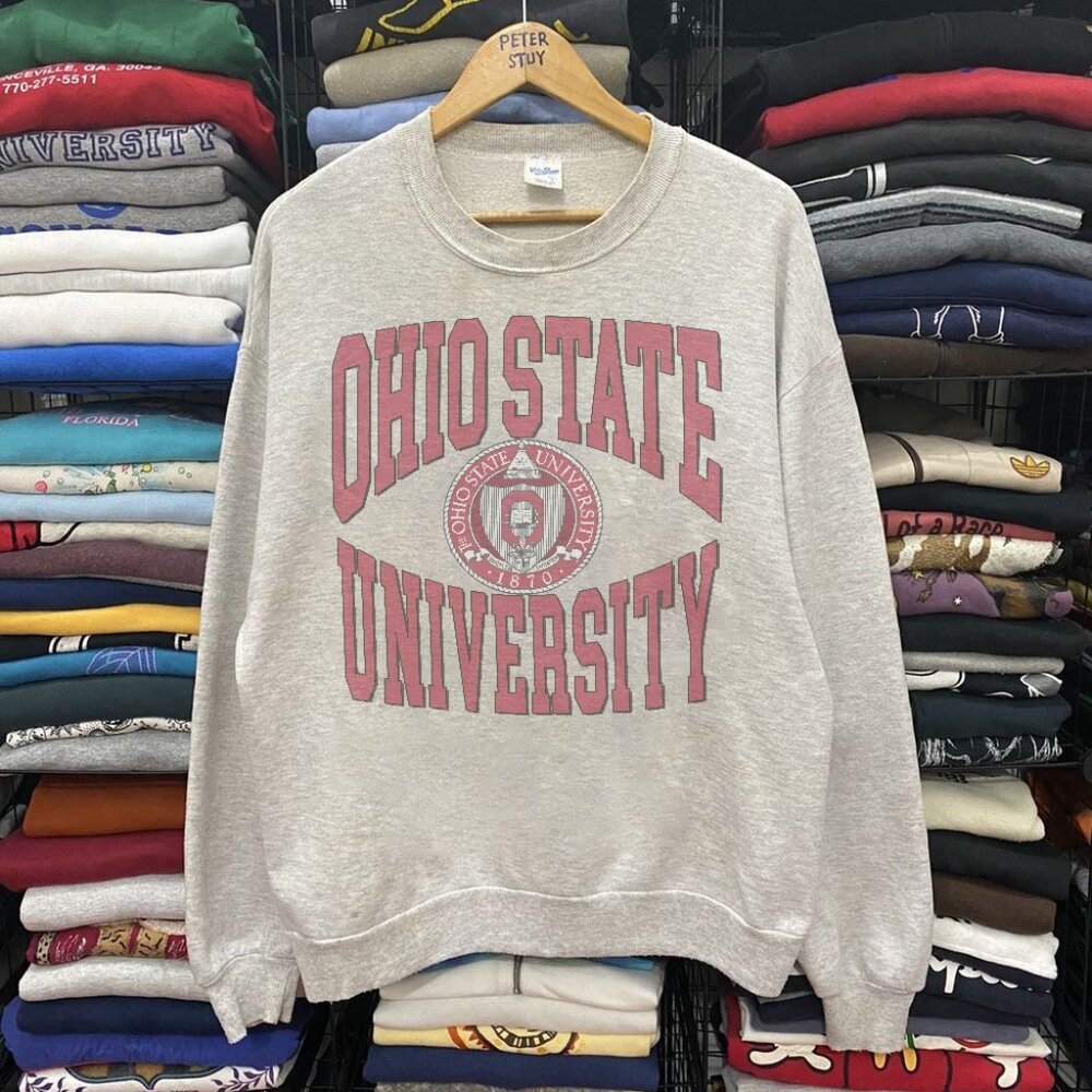 Vintage Ohio State University Sweatshirt Ohio State Buckeyes Football Shirt tee